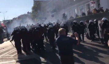akcja policji podczas Parady Równości w Lublinie/ fot, twitter