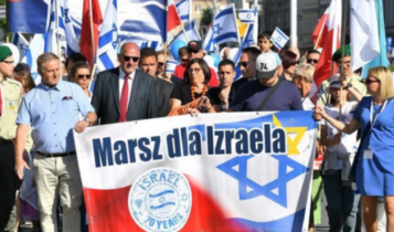 prezydent Wrocławia Rafał Dutkiewicz na Marszu dla Izraela/ fot. twitter
