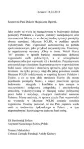 Żółkoś (Eli Zolkos) podaje się za asystennta Schudricha i kompromituje Magdalenę Ogórek, która publikuje ten list w sieci