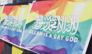 plakaty z akcji "Allach to gej"/ fot. screen