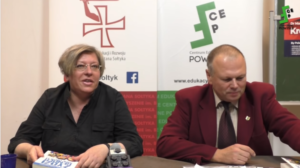 Katarzyna Treter Sierpińska na spotkaniu autorskim w Centrum Edukacyjnym Powiśle/ fot. screen