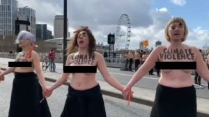 Feministki w Londynie/ fot. screen