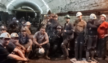 podziemny protest górników w kopalni "Wujek"/ fot. Twitter