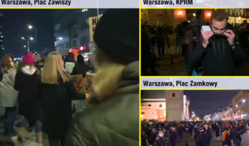 Strajk Kobiet w Warszawie/ fot. screen