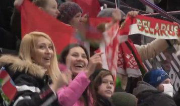 mecz hokeja na Białorusi/ fot. screen