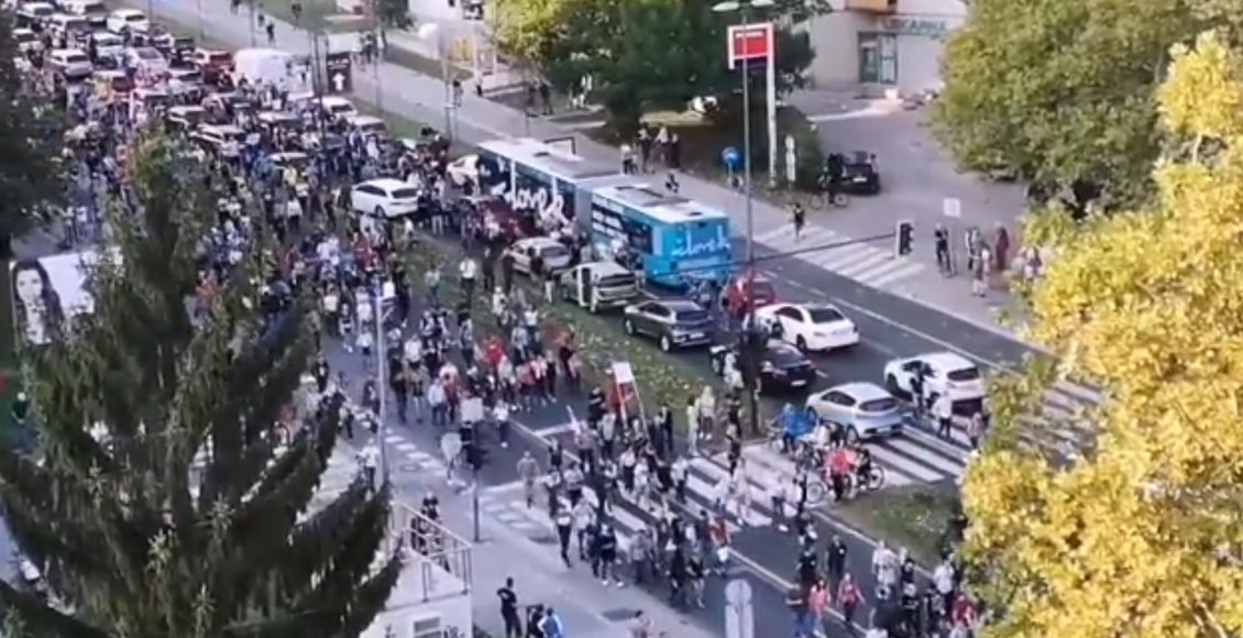 Protesty w Słowenii / Fot. Twitter