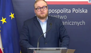 rzecznik MSZ Łukasz Jasina/fot. screen
