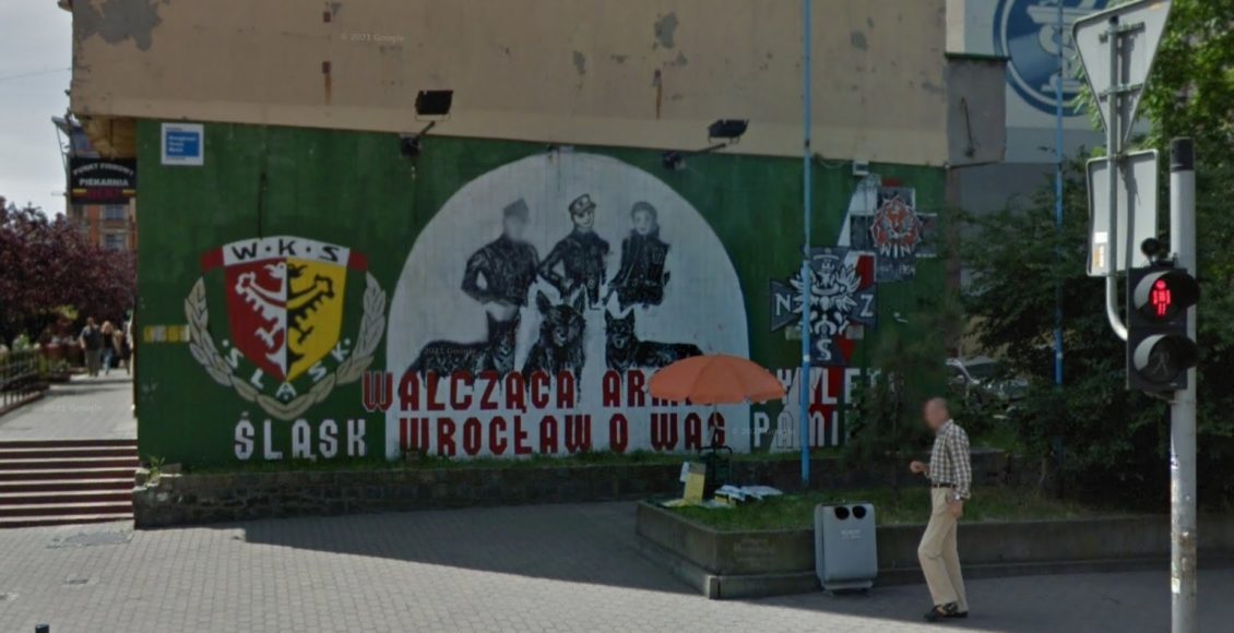 Zamalowany mural w hołdzie Żołnierzom Wyklętym we Wrocławiu