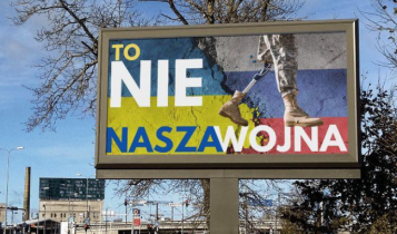 plakat inicjatywy "To nie nasza wojna"/ fot. Twitter/Leszek Sykulski