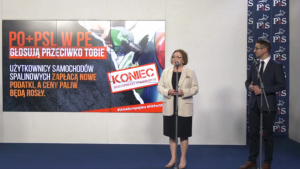 konferencja prasowa eurodeputowanych PiS Anny Zalewskiej i Tomasza Poręby/ fot. screen