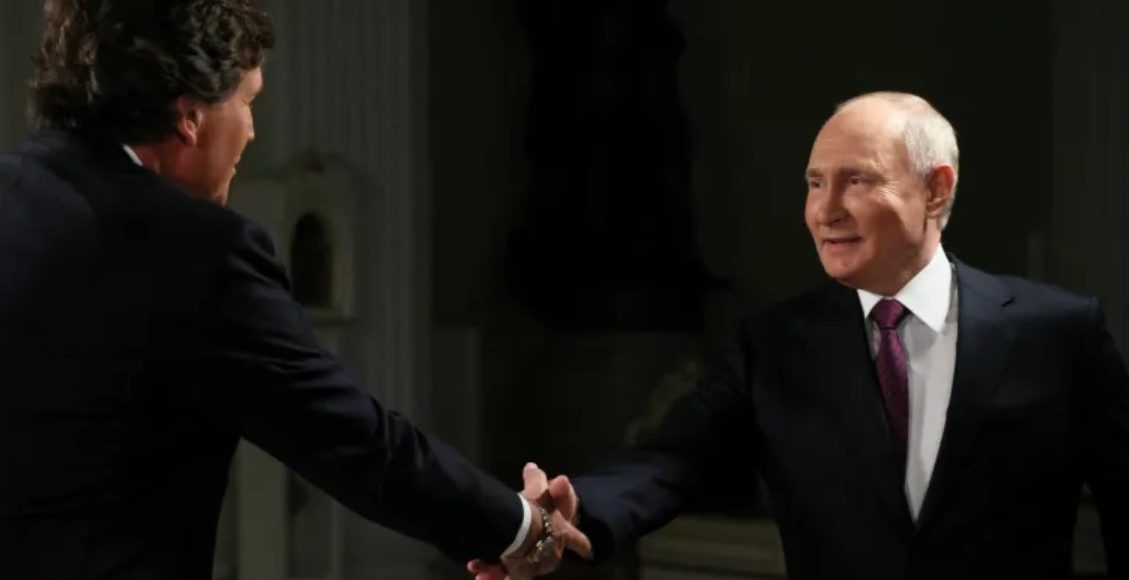Tucker Carlson i Władimir Putin