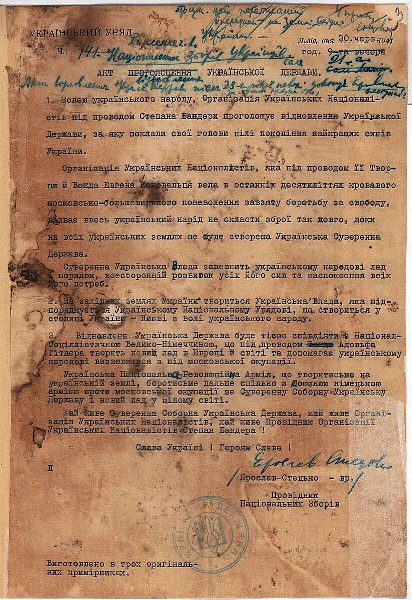 Wersja ustawy z 30 czerwca 1941 r. z podpisem J. Stećko.